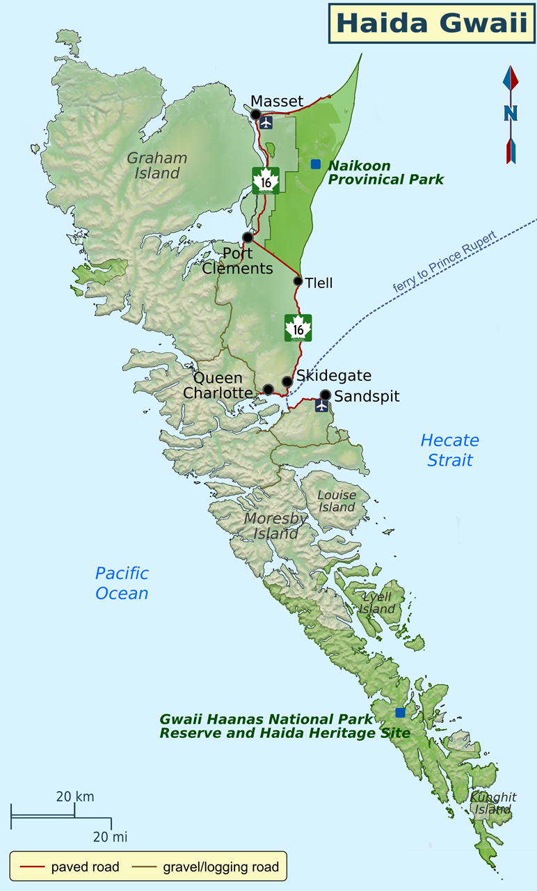 Online Digital Atlas - map of Haida Gwaii